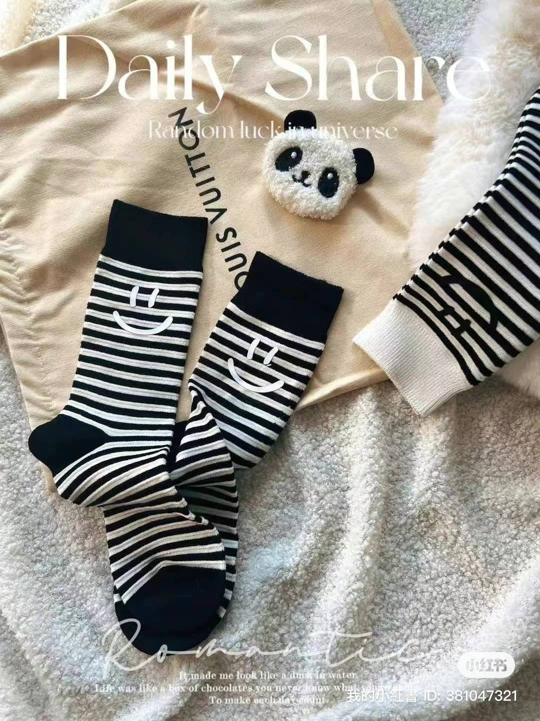 Korean Strips socks with smiling faceš§¦