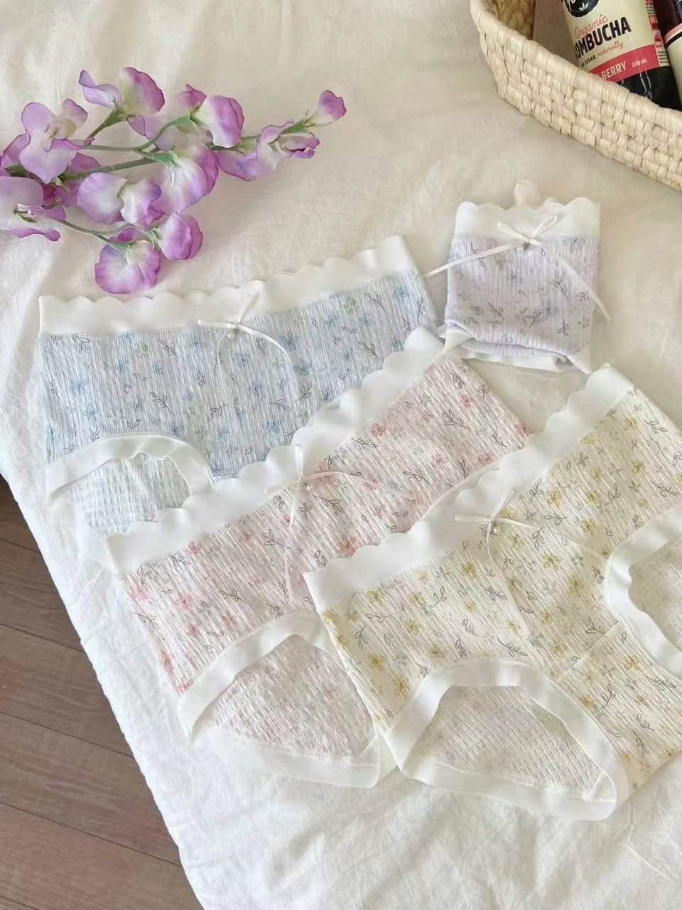 French Female Lingerie Eden Garden Floral Fairy underwear