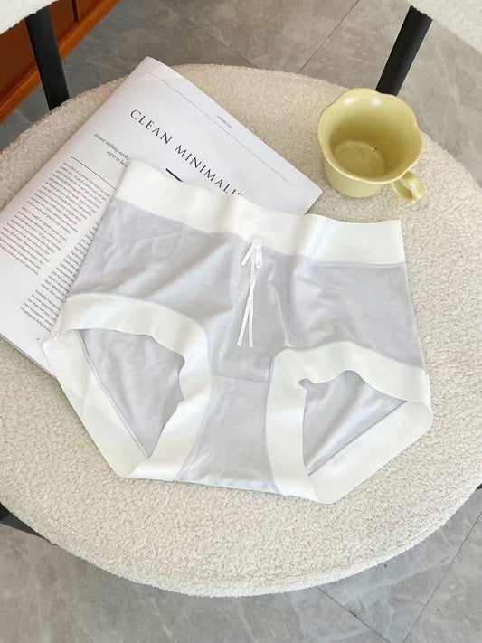 Sustainable Korean style& Comfortable & Breathable Underwear made of silk cute panties mid waist